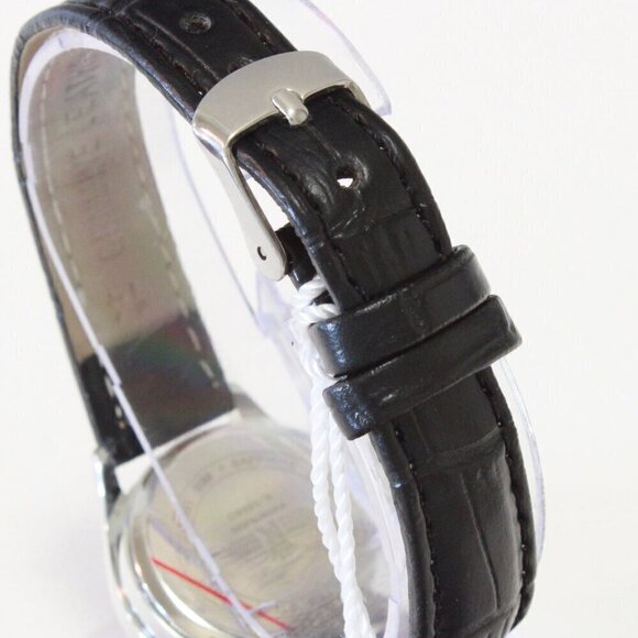 Women\'s Contemporary Dress Watch Silver With Black Strap 28mm main image 9